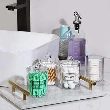 4-Piece Clear Acrylic Organizer Set for Bathroom Style