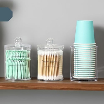 4-Piece Clear Acrylic Organizer Set for Bathroom Style