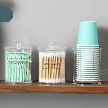 4-Piece Clear Acrylic Organizer Set for Bathroom Style