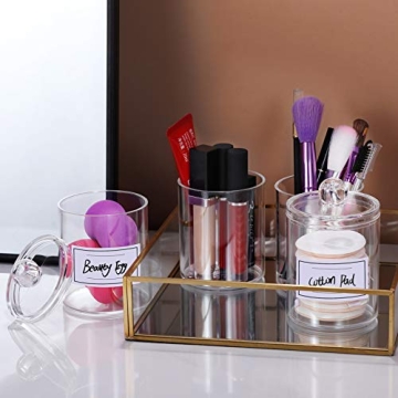 4-Piece Clear Acrylic Organizer Set for Bathroom Style