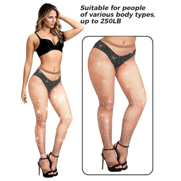 Buauty Plus Size Fishnet Stockings 3 Pcs Set for Women