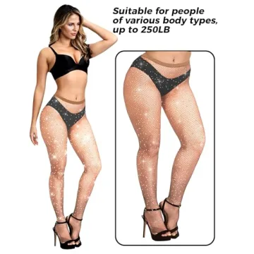 Buauty Plus Size Fishnet Stockings 3 Pcs Set for Women