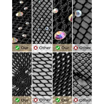 Buauty Plus Size Fishnet Stockings 3 Pcs Set for Women