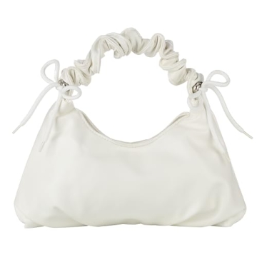 JENSVOIR Clutch Purse for Women - Elegant White Evening Clutch with Adjustable Shoulder Strap