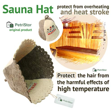 Wool Sauna Hat - Unisex Hair Protector for Sauna Sessions