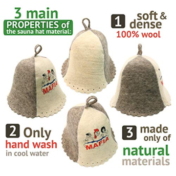 Wool Sauna Hat - Unisex Hair Protector for Sauna Sessions