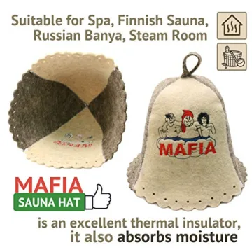 Wool Sauna Hat - Unisex Hair Protector for Sauna Sessions