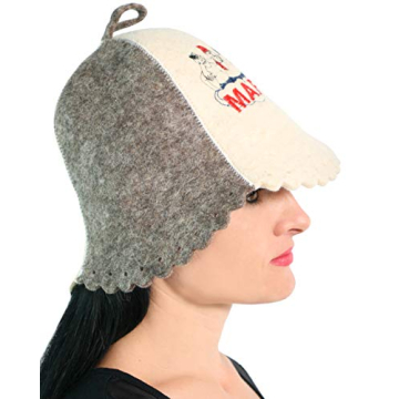 Wool Sauna Hat - Unisex Hair Protector for Sauna Sessions