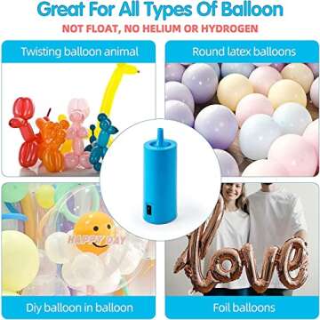 Birodeko electric Air pump - Portable Inflator, air Blower for All Party balloons, Great for Long An...