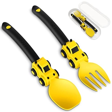 Deinyi Construction Toddler Utensils - Fun & Functional Kids Tableware