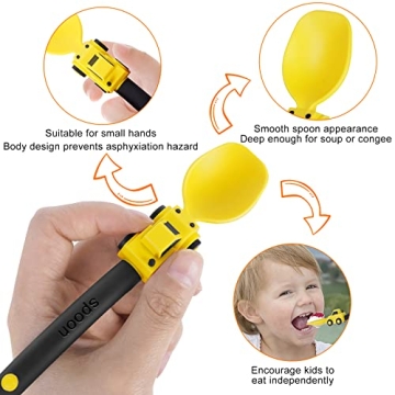 Deinyi Construction Toddler Utensils for Fun Mealtime Adventure