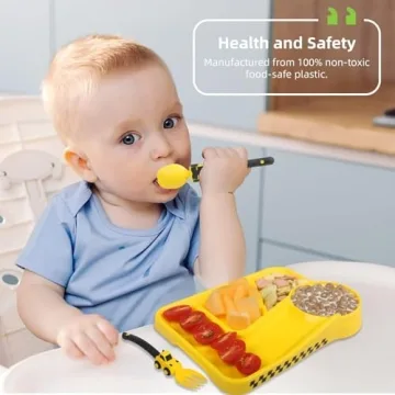Deinyi Construction Toddler Utensils for Fun Mealtime Adventure