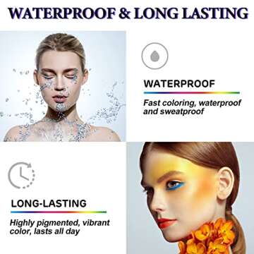 Vibrant 12 Color Liquid Eyeliner Set for Lasting Makeup