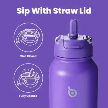 BOTTLE BOTTLE 40oz Insulated Sports Water Bottle with Straw