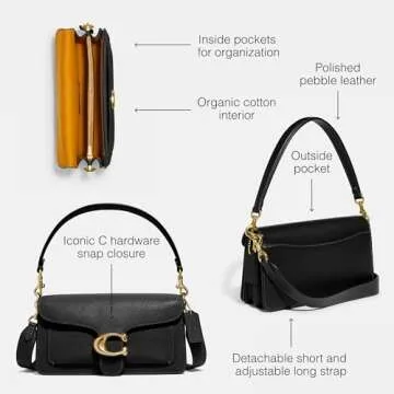 Luxury COACH Tabby Shoulder Bag - Polished Pebble Leather