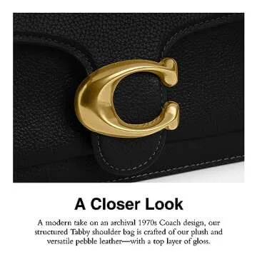 Luxury COACH Tabby Shoulder Bag - Polished Pebble Leather