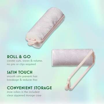 Wicked Glinda 6PK Satin Rollers - hair rollers - foam rollers - heatless hair curlers - Scunci by Co...
