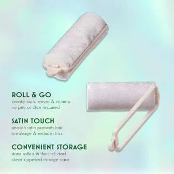 Wicked Glinda Satin Foam Rollers - 6PK Heatless Curlers by Scunci