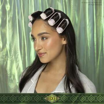 Wicked Glinda 6PK Satin Rollers - hair rollers - foam rollers - heatless hair curlers - Scunci by Conair