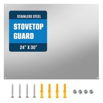 24"x30" Stainless Steel Ultra Flat Backsplash - Easy Clean Guard