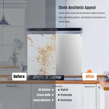 Stainless Steel Stove Backsplash 24"x30" for Easy Clean