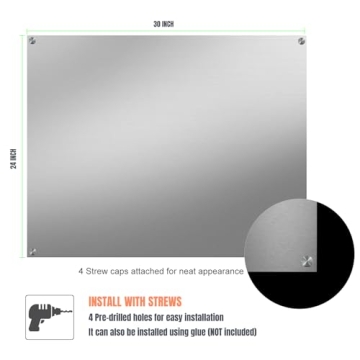 Stainless Steel Stove Backsplash 24"x30" for Easy Clean