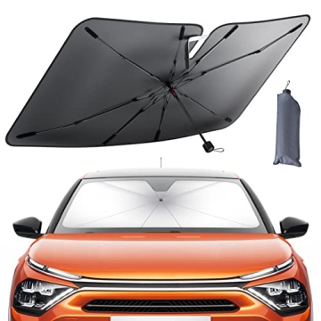 Lamicall Foldable Car Windshield Sunshade - 5-Layer UV Protection, Universal Fit for Sedans & SUVs