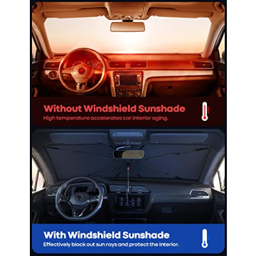 Lamicall Car Windshield Sunshade 5-Layer UV Protection