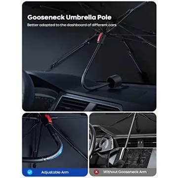 Lamicall Car Windshield Sunshade 5-Layer UV Protection