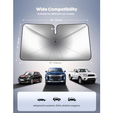 Lamicall Car Windshield Sunshade 5-Layer UV Protection