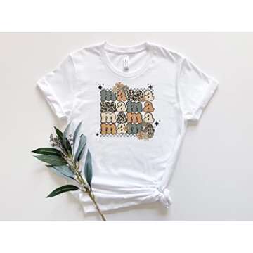 Mama Shirts for Women – Stylish Leopard Print Tee for Moms
