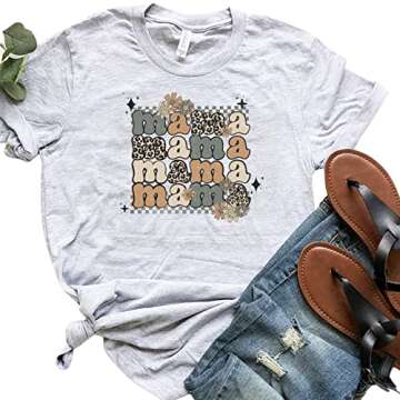 Mama Retro Leopard Print Shirt for Women