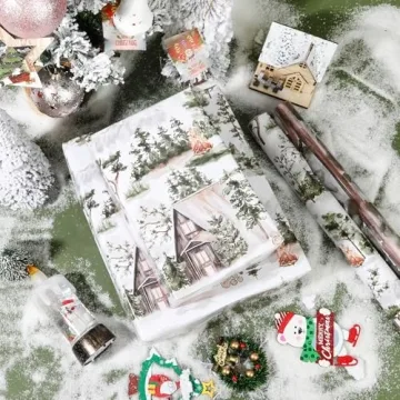 Dtiafu Watercolor Green Wrapping Paper Ideal for Gifting