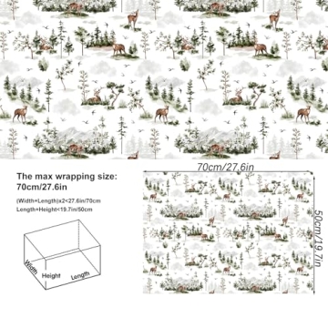 Dtiafu Watercolor Green Wrapping Paper Ideal for Gifting