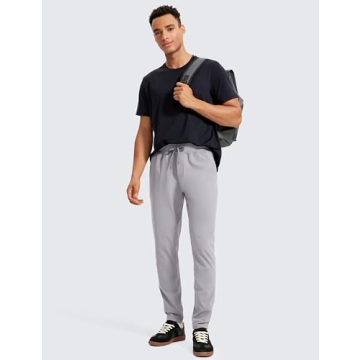 CRZ YOGA 4-Way Stretch Athletic Jogger Pants for Men