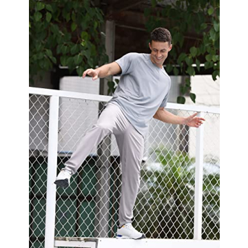 CRZ YOGA 4-Way Stretch Athletic Jogger Pants for Men