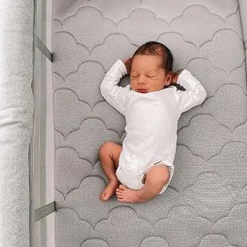 Newton Baby Bassinet Insert for Travel Crib & Playard | Includes Mattress & Sheet - 100% Breathable & Washable, Dual-Layer Cover | Mesh Walls | for Newborns to 15 pounds | Does NOT Include Play Yard