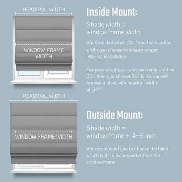 Everyday Celebration Roman Shades for Windows, Room Darkening Shades, Cordless Pull Down Window Shades, Vertical Stripe Shades for Indoor Windows, Woven Fabric Blinds & Shades 27" W X 64" H, (Merlot)