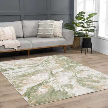 Hauteloom Liverpool Abstract Area Rug for Modern Homes