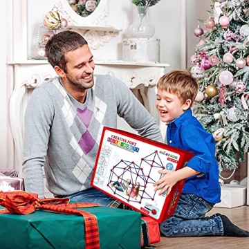 SpringFlower Fort Building Kit - 120 pcs STEM Toy for Kids