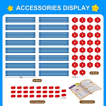 SpringFlower Fort Building Kit - 120 pcs STEM Toy for Kids