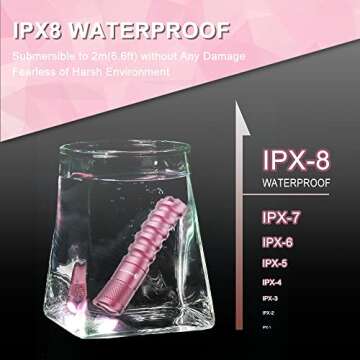 LUMINTOP EDC01 Pink Keychain Flashlight 120 Lumen AAA Flashlight 32 Hours Long Lasting IPX-8 Waterproof EDC Light for Everday