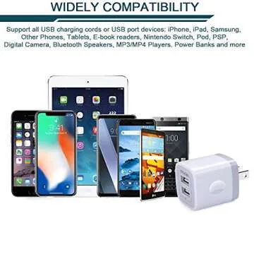 Ailkin 6-Pack USB Fast Charging Adapter for All Devices