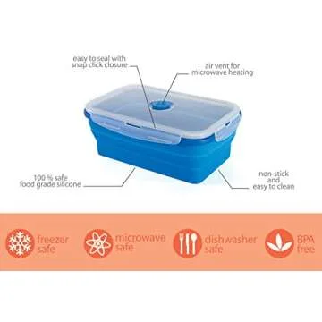 Thin Bins Collapsible Silicone Food Storage Containers Set
