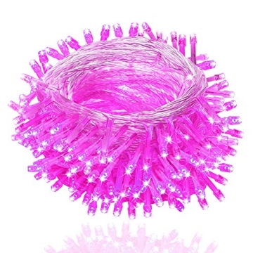 FULLBELL 33ft LED Fairy Lights with Memory Modes - Pink