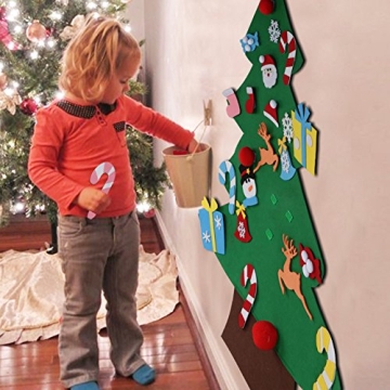 DIY Felt Christmas Tree Set for Kids with Ornaments