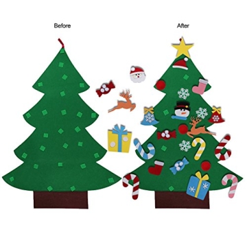 DIY Felt Christmas Tree Set for Kids with Ornaments