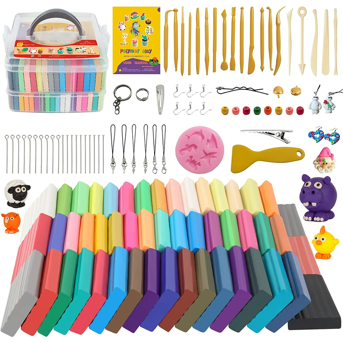 Fun Polymer Clay Kits for Kids with Sculpting Tools