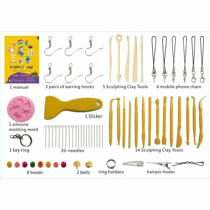 Fun Polymer Clay Kits for Kids with Sculpting Tools