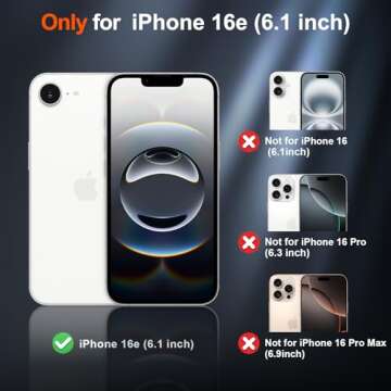 SUPFINE Magnetic for iPhone 16e Case 2025 - Slim, Shockproof & Stylish